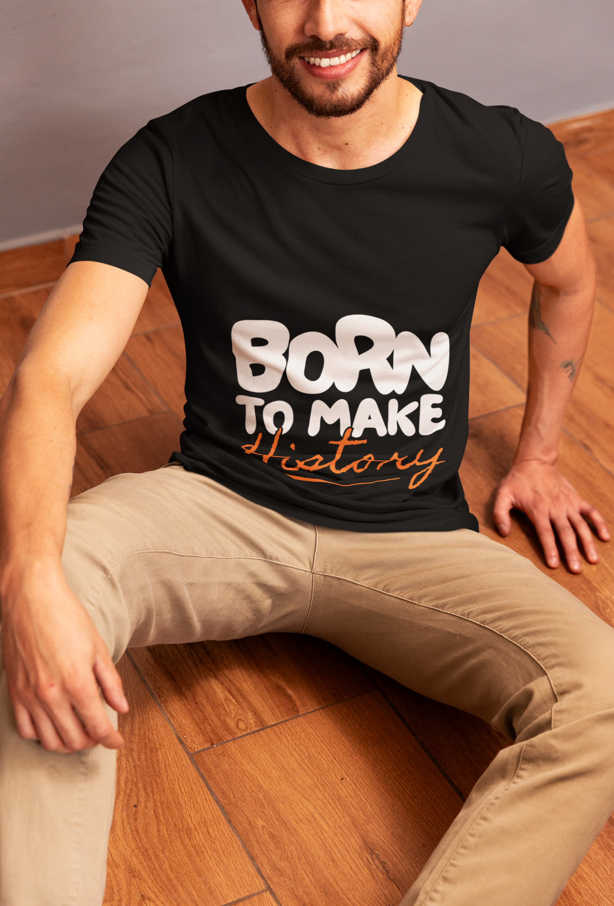 BORN TO MAKE HISTORY – Premium T-Shirt
